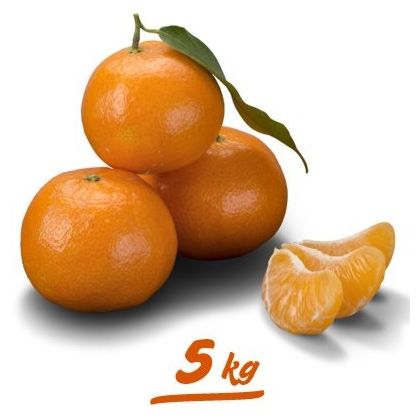 Caja pequeña de 5 kilos de mandarinas Clementinas Clemenvillas