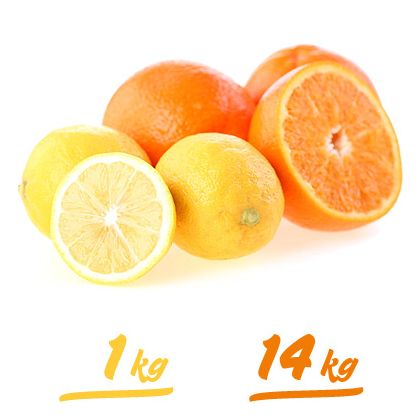 Naranjas Navel Lane Late Zumo (14 kilos) y Limones (1 kilo) 