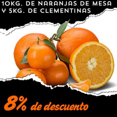 Naranjas de Mesa (10 kilos) y Clementinas (5 kilos)