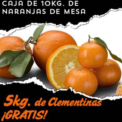 Naranjas de Mesa (10 kilos) y 5kg. de Clementinas GRATIS