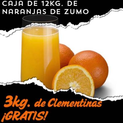 Naranjas de Zumo (12 kilos) y 3kg. de Clementinas GRATIS