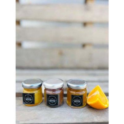 Degustación de tres mermeladas extra.