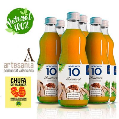 6 botellas de Horchata Concentrada Gourmet. 6x500ml.