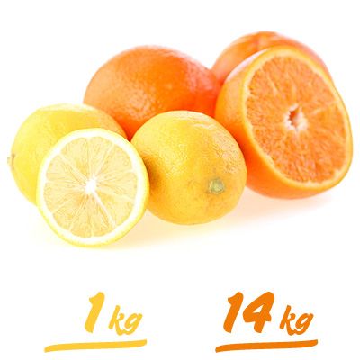 Naranjas Navel Lane Late Zumo (14 kg.) + Limones (1 kg. gratis)
